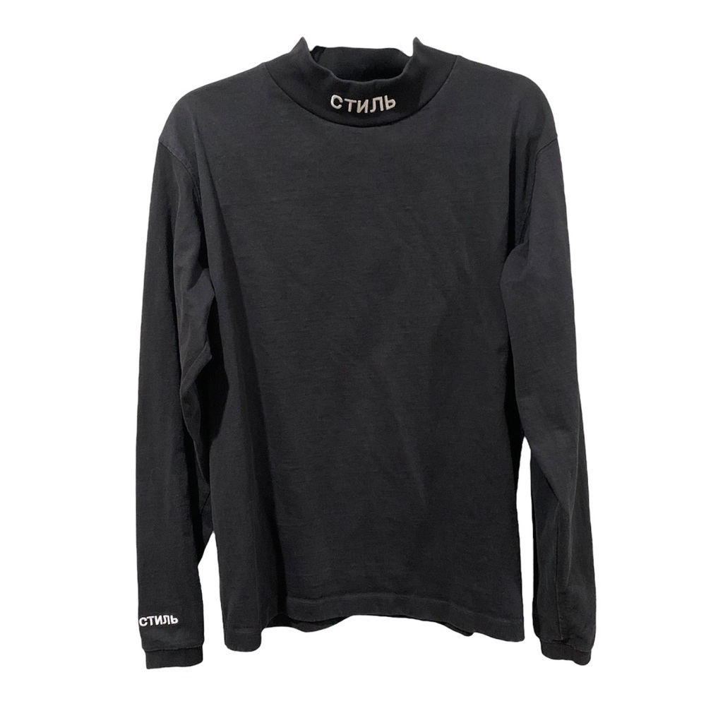 Heron Preston black long sleeve t-shirt / Women Size Large